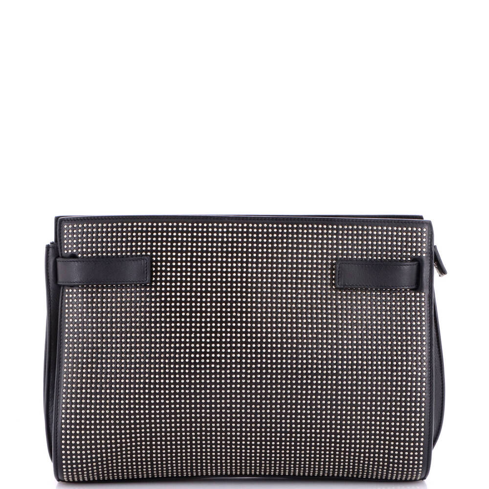 Saint Laurent Medium Sac De Jour Clutch Studded Leather